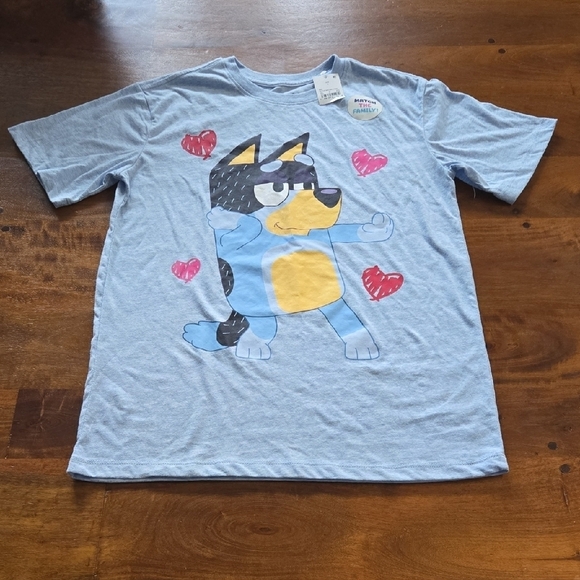 Tops - NWT Bluey  Light Blue Heather Short Sleeve Graphic T-Shirt Women's Size Small